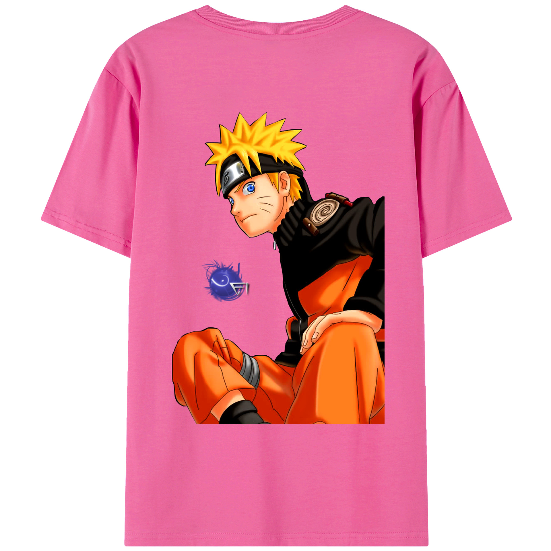 （画像用） NARUTO -ナルト- うずまき ナルト Uzumaki Naruto レディース半袖Tシャツ(バックプリント)